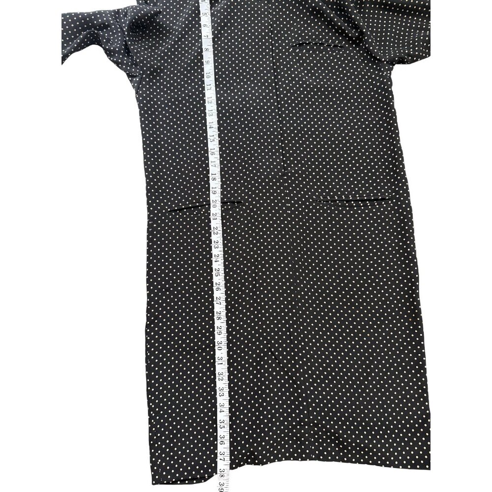 Vintage St. Gillian by Kay Unger Size 6 Dress Silk Shift Black White Polka Dot - Picture 7 of 7